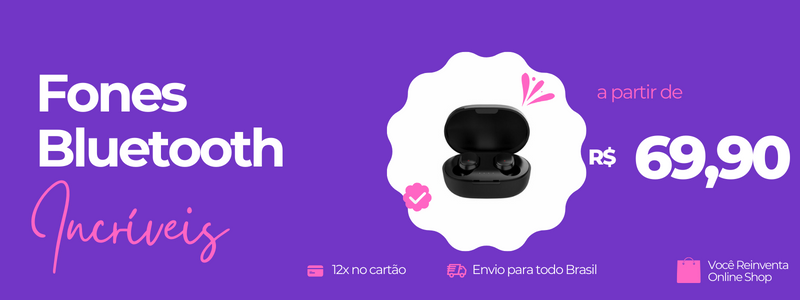 Promoção fone bluetooth